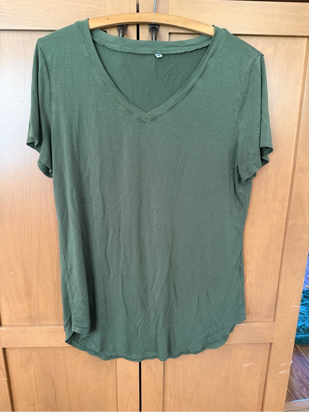 Amazon V-Neck Short Sleeve Tee - Olive